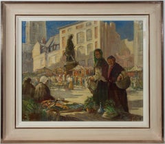 Henry Camp - Signed & Framed 1947 Oil, Scene at Dieppe