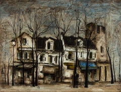 Georges Damin (b.1942) - Contemporary Oil, Parisian Street Scene