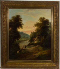 J. Walton - Framed Mid 19th Century Oil, Country Woodland Scene