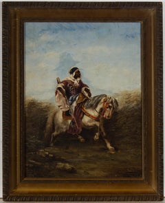 R. Trinidad - Signed & Framed 1907 Oil, The Arab Horseman