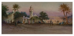 Robert Murdoch Wright (fl. 1889-1962) - Signed Watercolour, Cairo at Dusk
