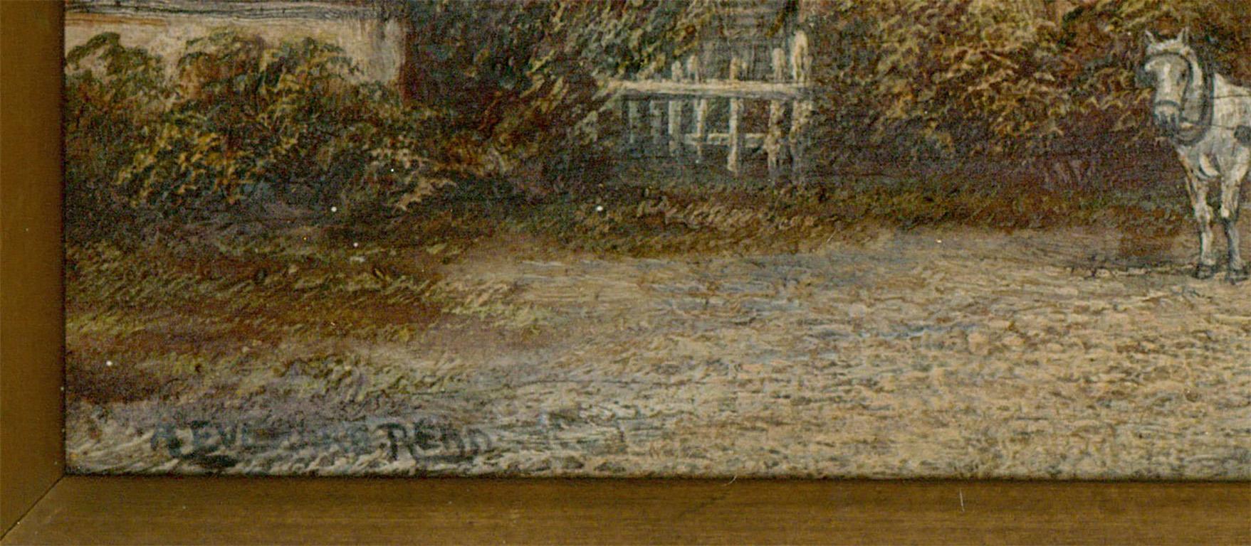 Albert Everard Read (1872-1919) - Signed and Framed Oil, Rustic Village Scene 3