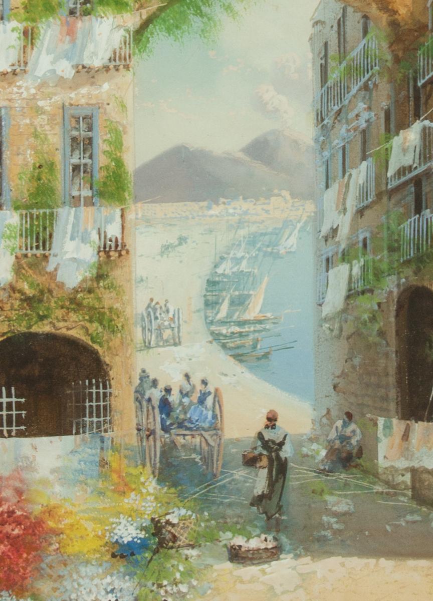 Maria Gianni (1873-1956) - Signed Watercolour, Naples Street Scene 2