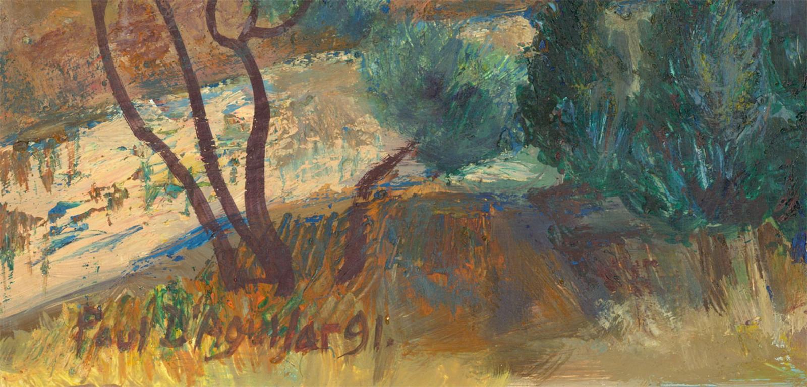 Paul D'Aguilar (b. 1927) - Signed 1991 Oil, Mediterranean Landscape 2