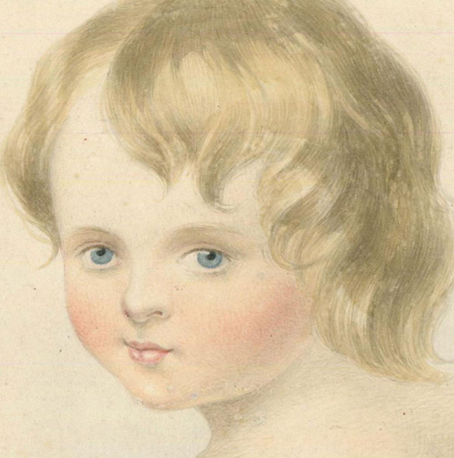 W. R Buckley - Mid 19th Century Watercolour, Portrait of a Young Child 2