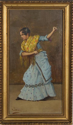 Castillo - A Pair of Framed Early 20th Century Oils, Spanish Dancers