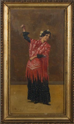 Castillo - A Pair of Framed Early 20th Century Oils, Spanish Dancers