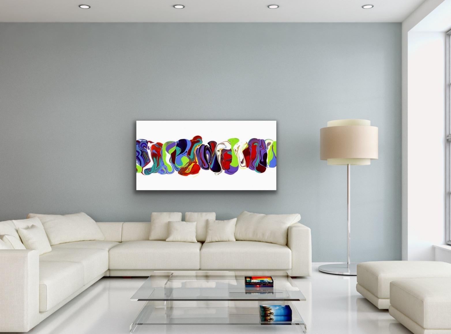 Modern Contemporary Abstract Painting Giclee Print Art on Metal by Cessy 5