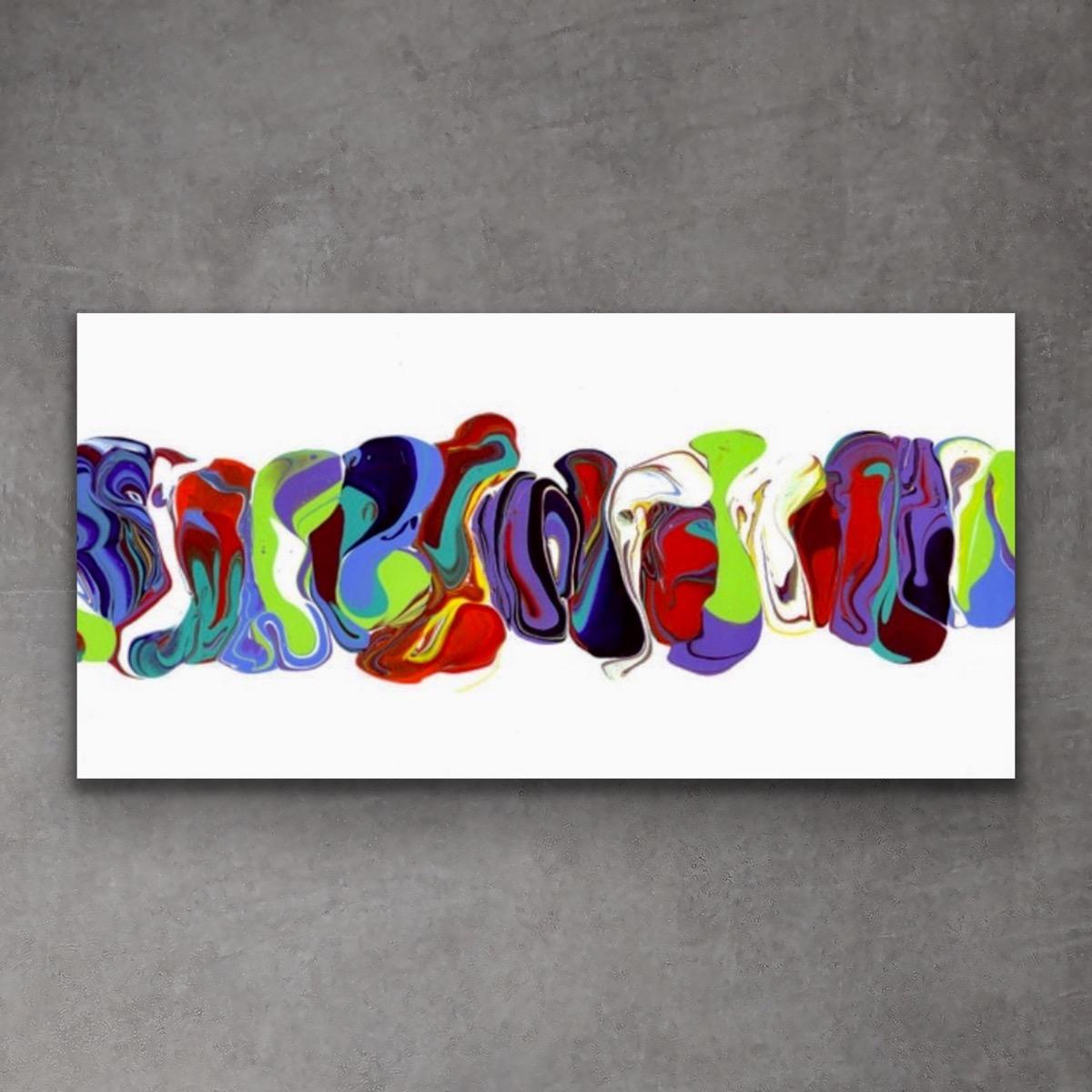 Modern Contemporary Abstract Painting Giclee Print Art on Metal by Cessy 6