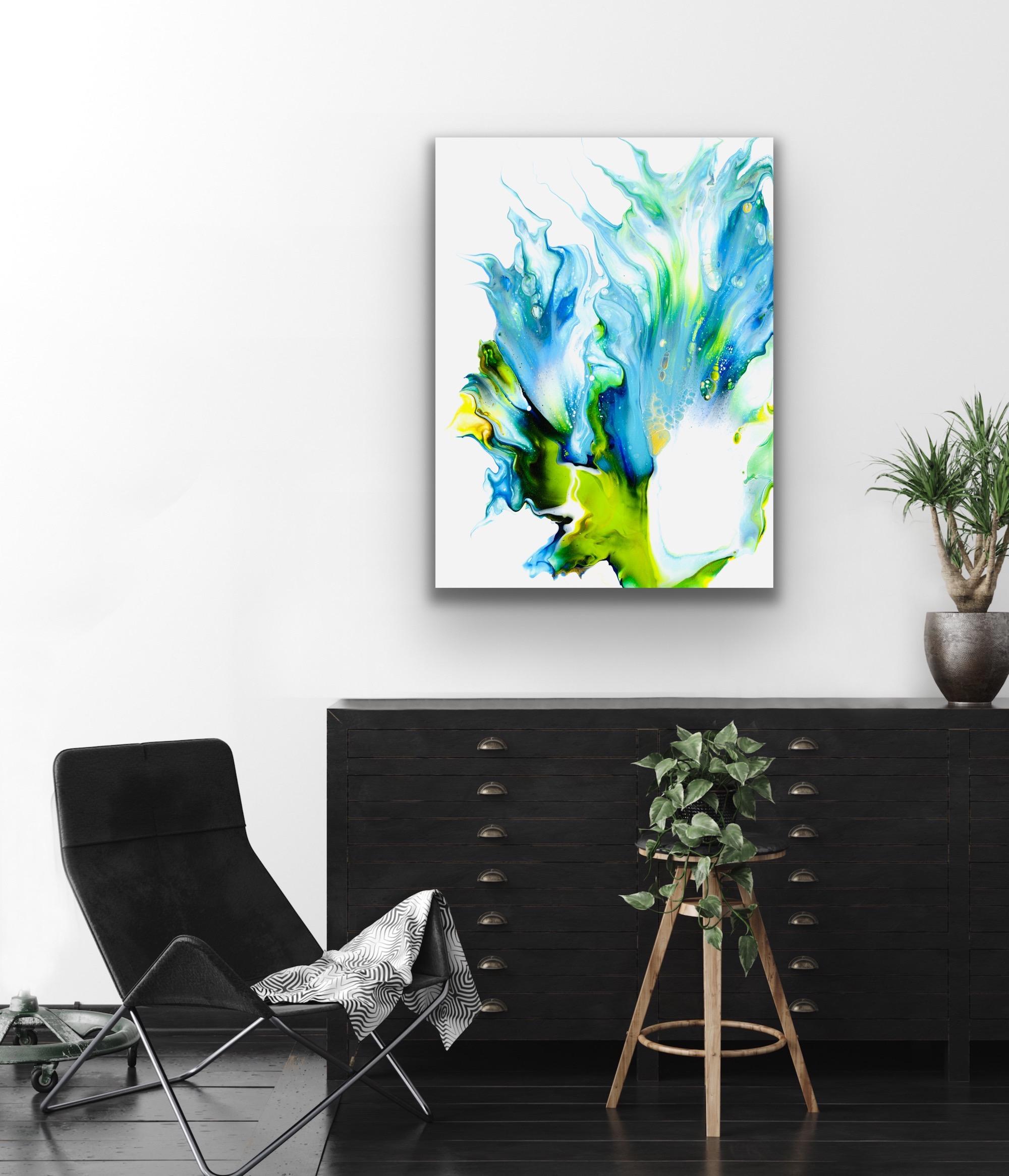 Contemporary Modern Abstract, Giclee Print on Metal, Limited Edition, by Cessy  For Sale 2