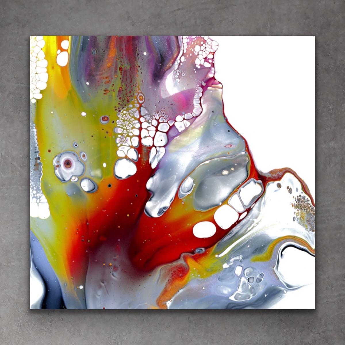 Contemporary Modern Abstract, Giclee Print on Metal, Limited Edition, by Cessy  For Sale 5