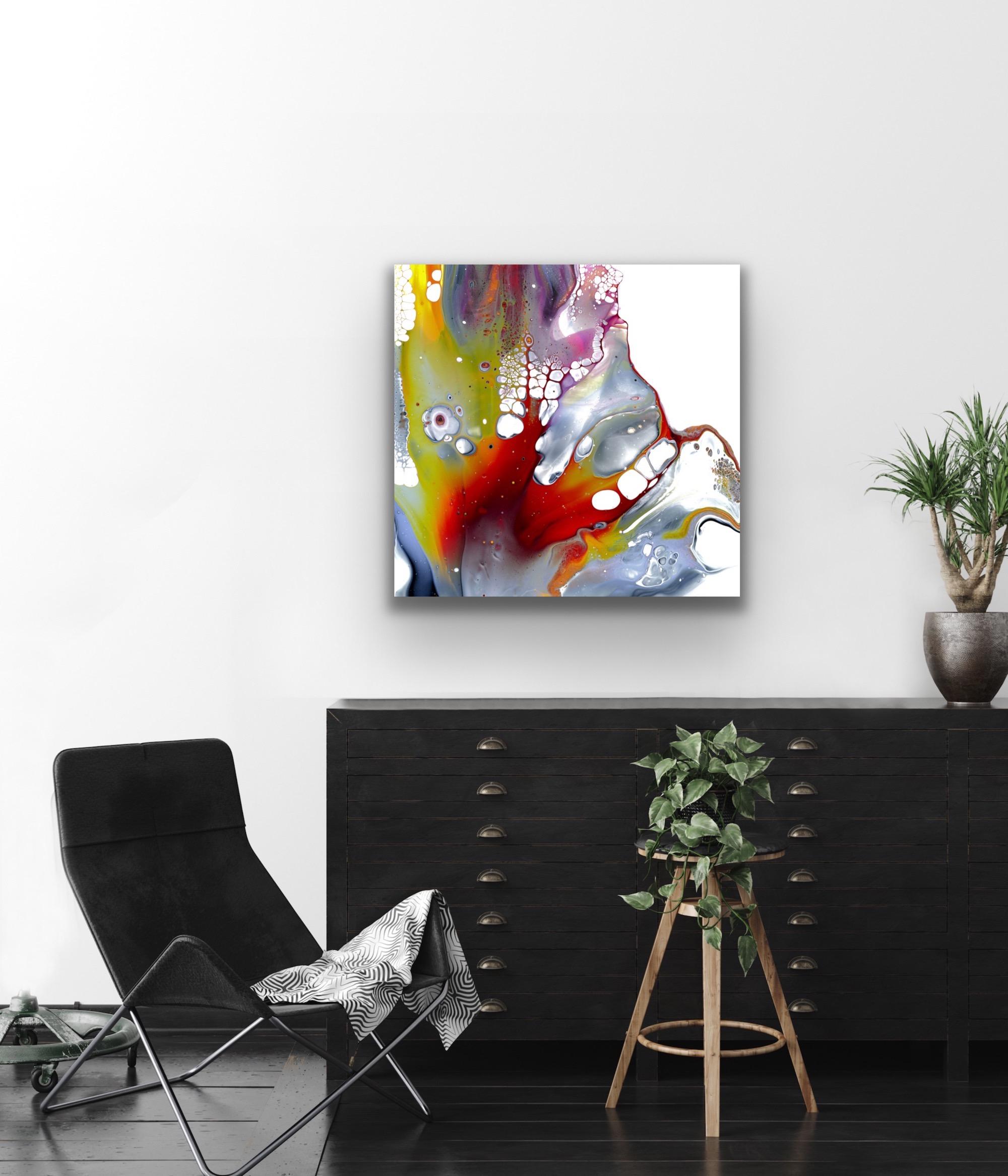 Contemporary Modern Abstract, Giclee Print on Metal, Limited Edition, by Cessy  For Sale 2