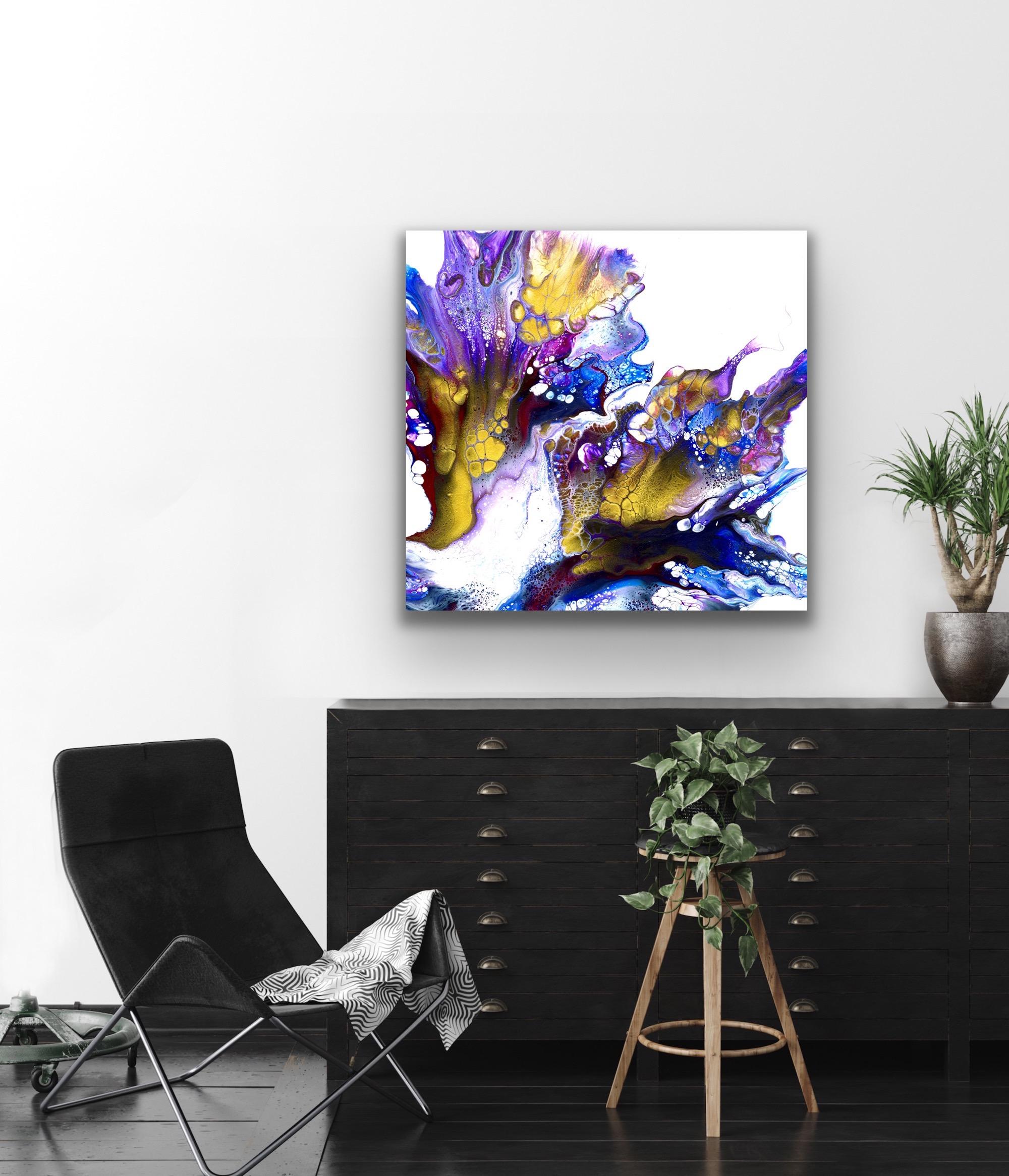 Contemporary Modern Abstract, Giclee Print on Metal, Limited Edition, by Cessy  1