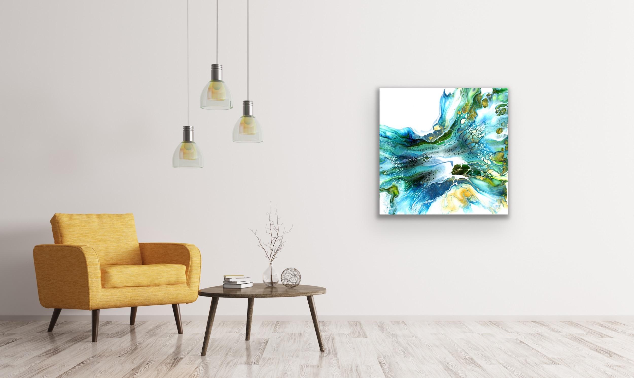 Contemporary Modern Abstract, Giclee Print on Metal, Limited Edition, by Cessy  1