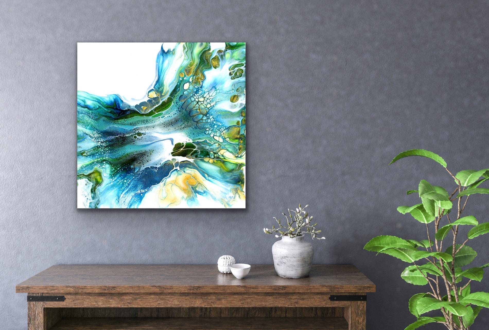 Contemporary Modern Abstract, Giclee Print on Metal, Limited Edition, by Cessy  2