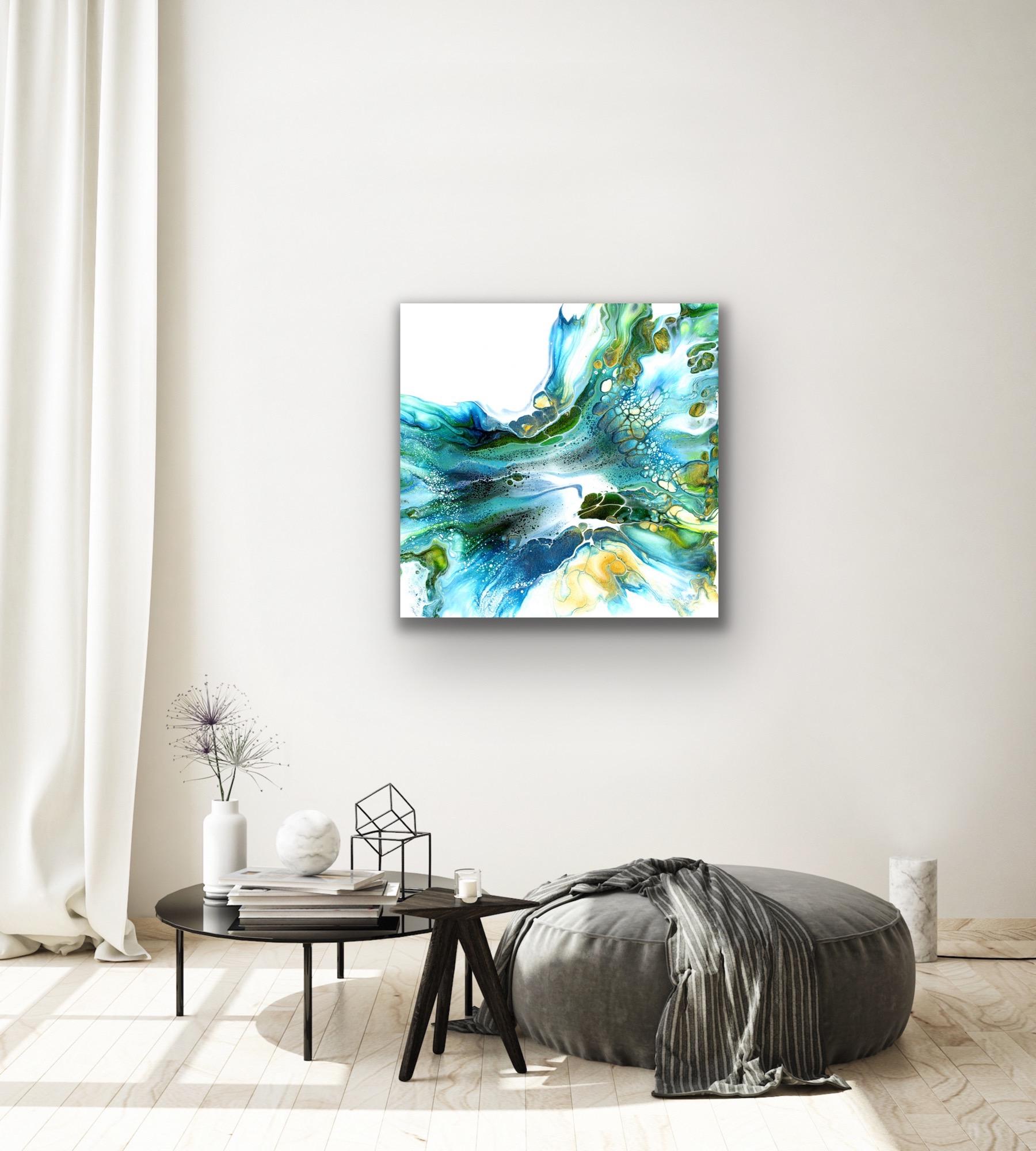 Contemporary Modern Abstract, Giclee Print on Metal, Limited Edition, by Cessy  3