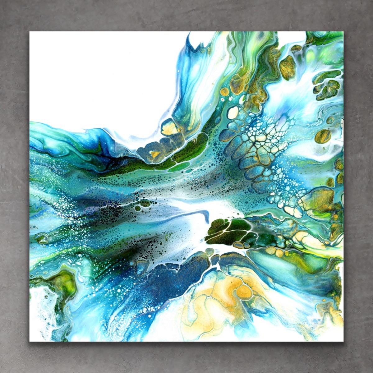 Contemporary Modern Abstract, Giclee Print on Metal, Limited Edition, by Cessy  5