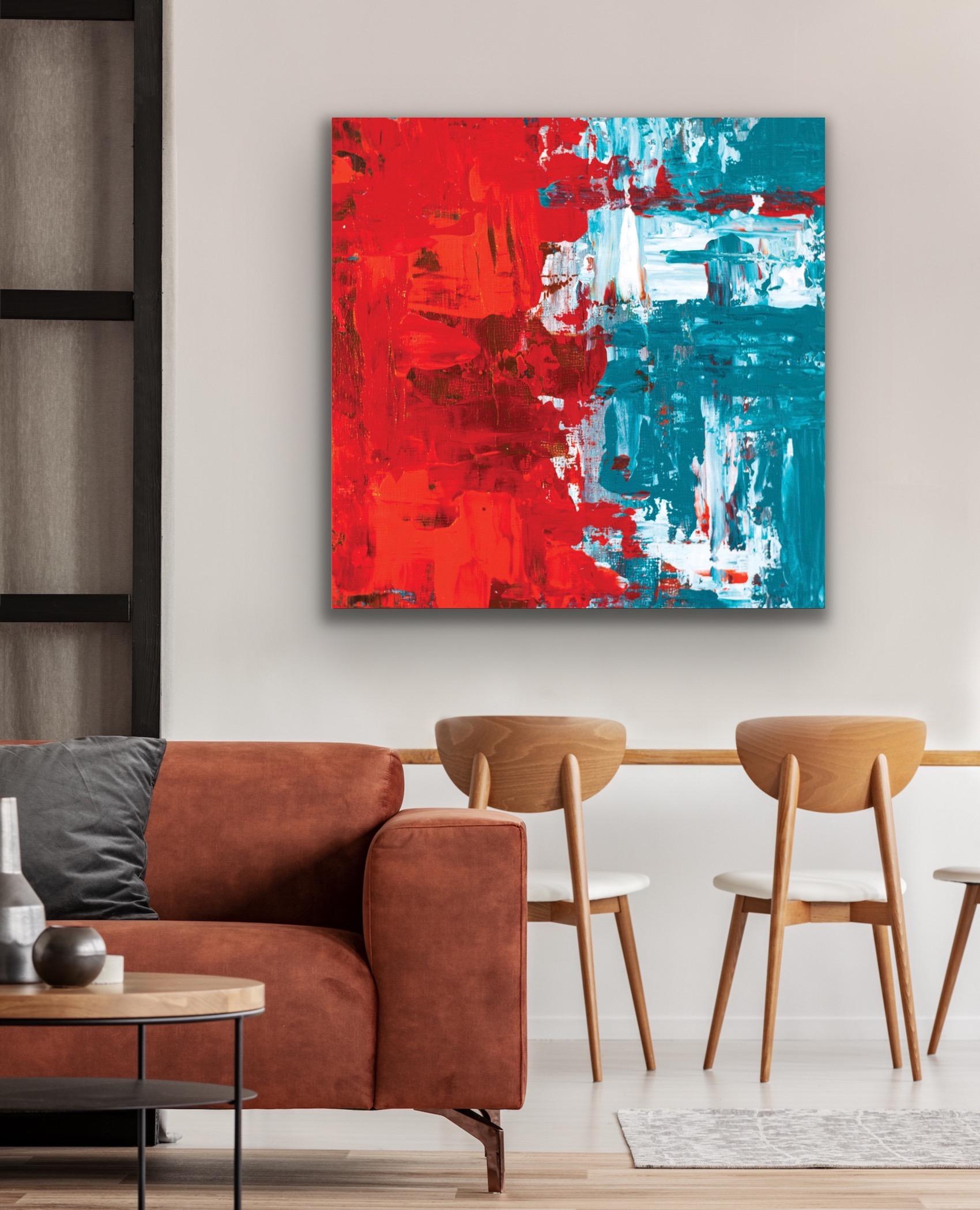 Modern Wall Art, Contemporary Decor, Large Indoor Outdoor Giclee Print on Metal - Gray Abstract Print by Celeste Reiter