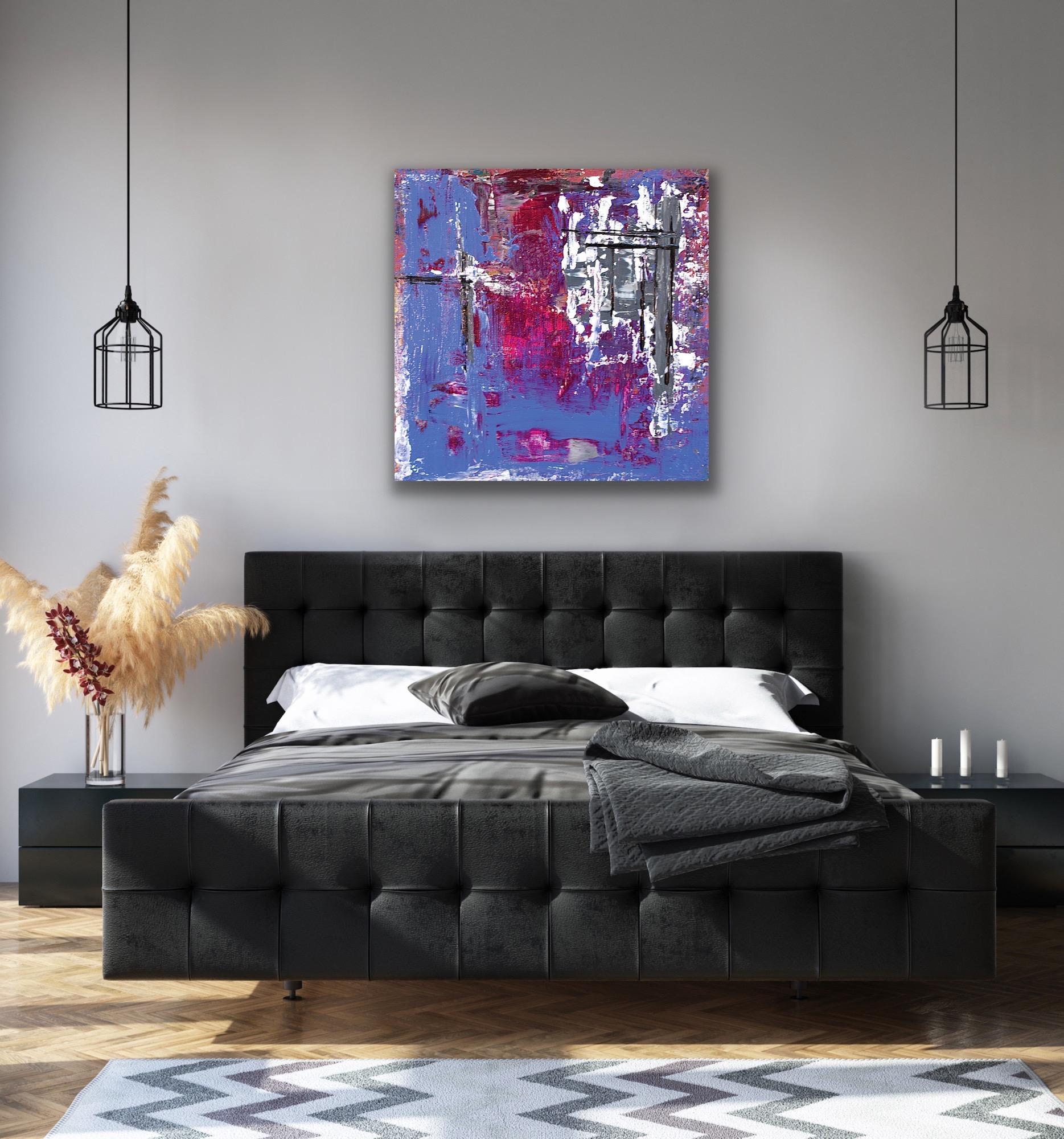 Abstract Painting, Modern Wall Art, Large Indoor Outdoor Decor, Print on Metal 1