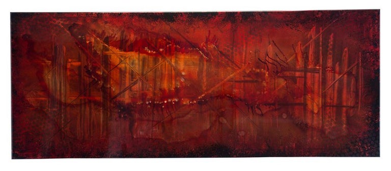 Sebastian Reiter Abstract Painting - Abstract Metal Wall Art Modern Industrial Painted Decor Sculpture 