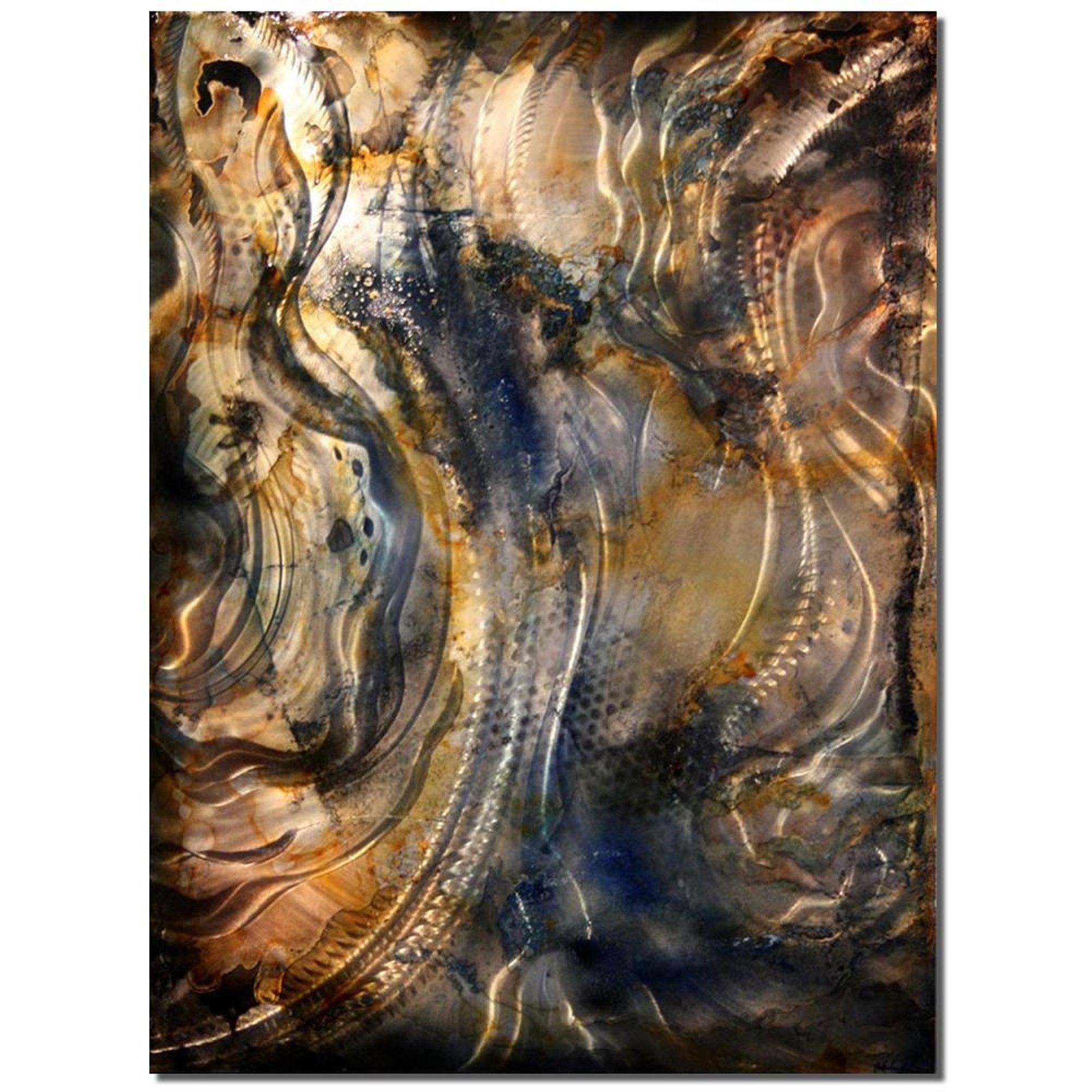 Sebastian Reiter Abstract Painting - Large Original Metal Wall Art Painting Modern Contemporary Decor Industrial