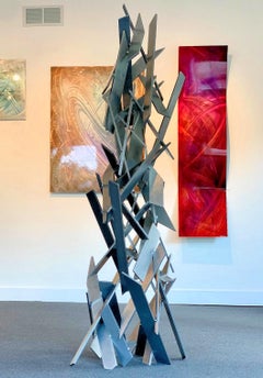 Mania Metal Abstract Indoor Outdoor Aluminum Modern Art Rustic Patina Sculpture