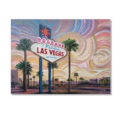Las Vegas Sign Art, Pointillism, Impressionism, Abstract Painting, Greg Matsey