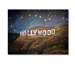 Hollywood Sign Art, Pointillism, Impressionism, Abstract Painting, Greg Matsey