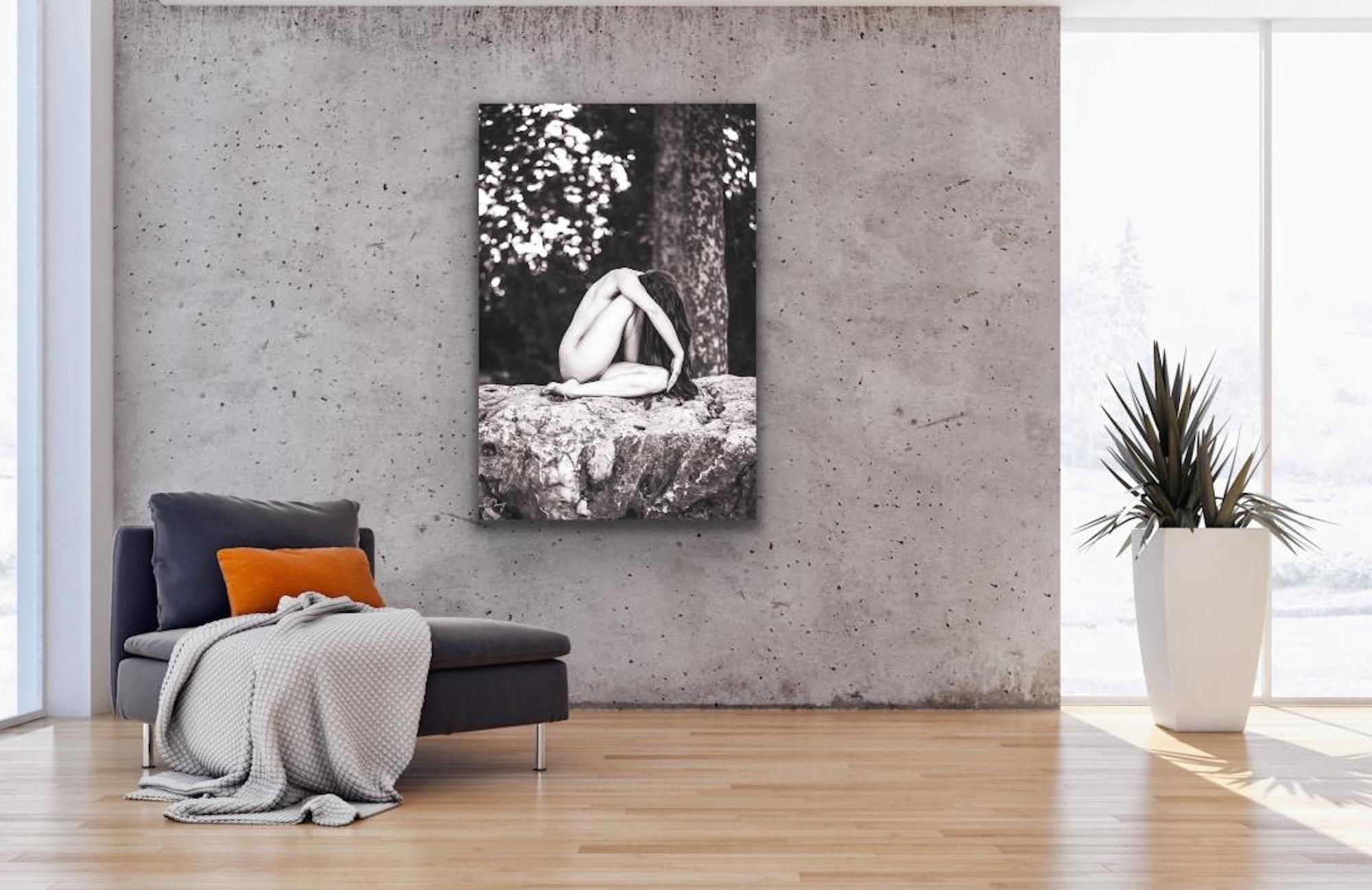 Contemporary Modern Black and White Photography, Giclee on Metal, by Meirav Levy For Sale 1