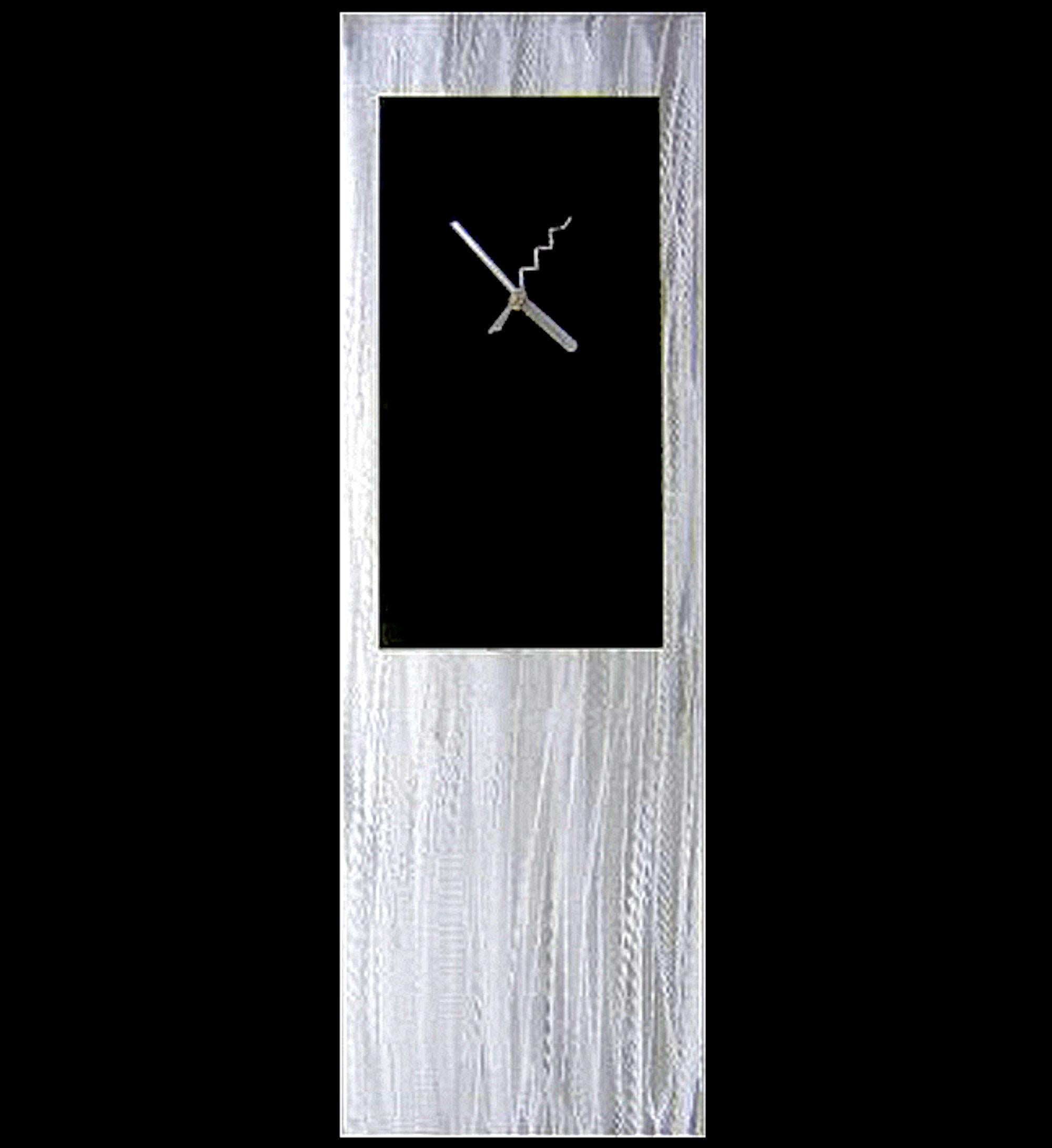 Ultra-modern, Contemporary, Hand-Crafted, Black Metal Clock, Sebastian R 2
