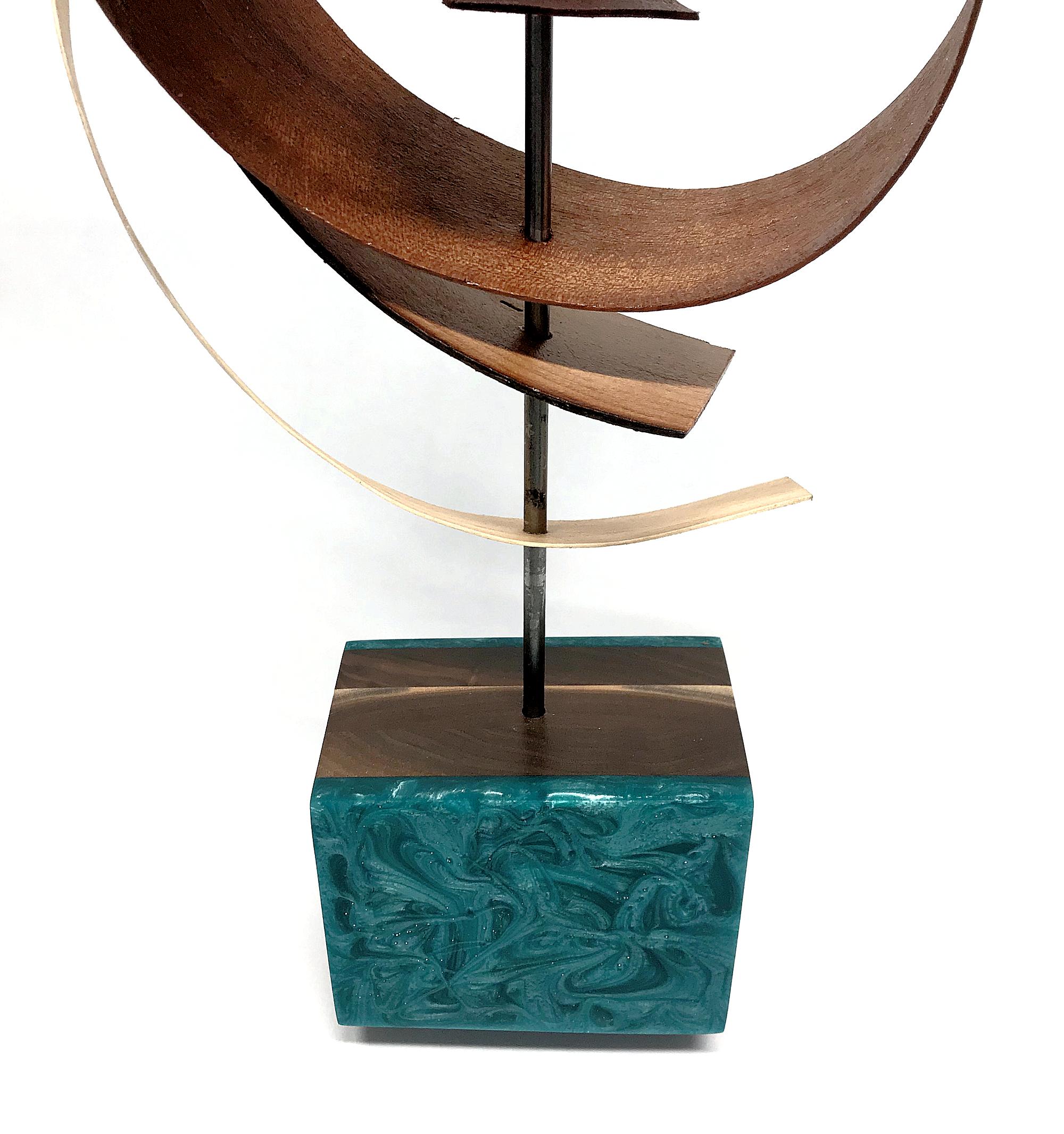 Mid-Century Modern Inspired Wood Sculpture, Contemporary, Jeff Linenkugel 2