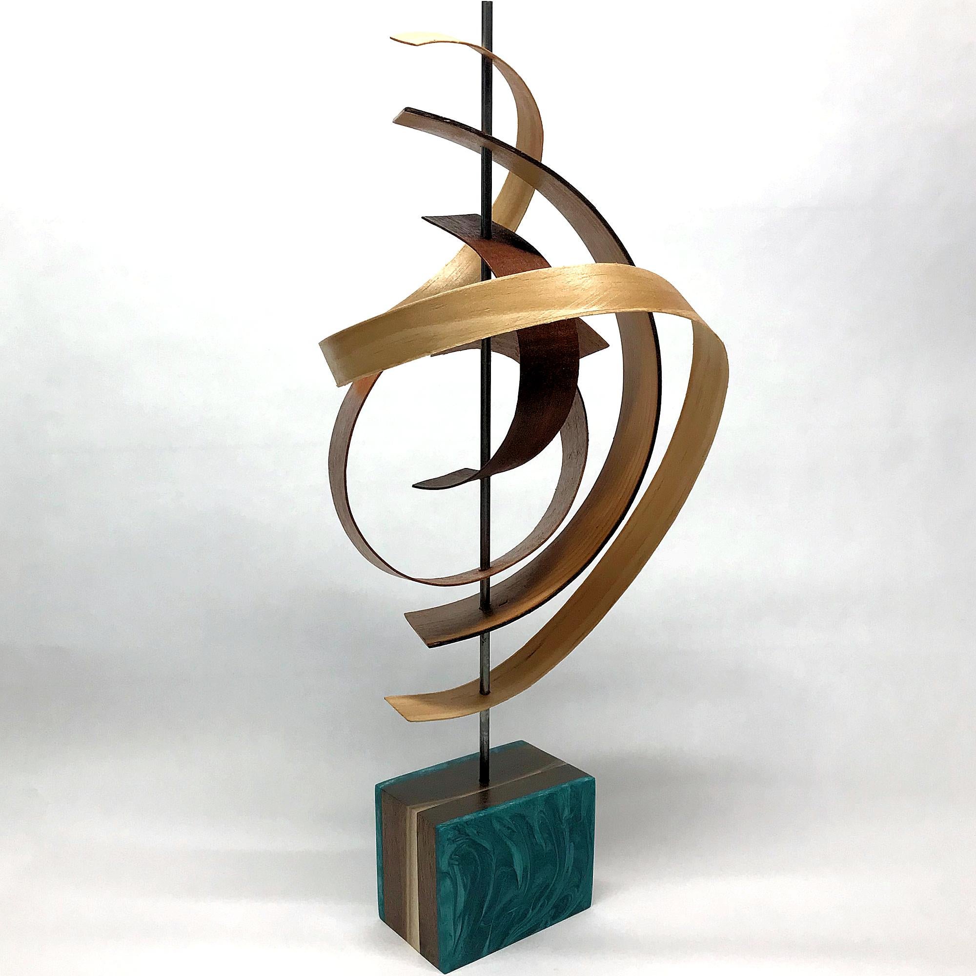 Mid-Century Modern Inspired Wood Sculpture, Contemporary, Jeff Linenkugel 3