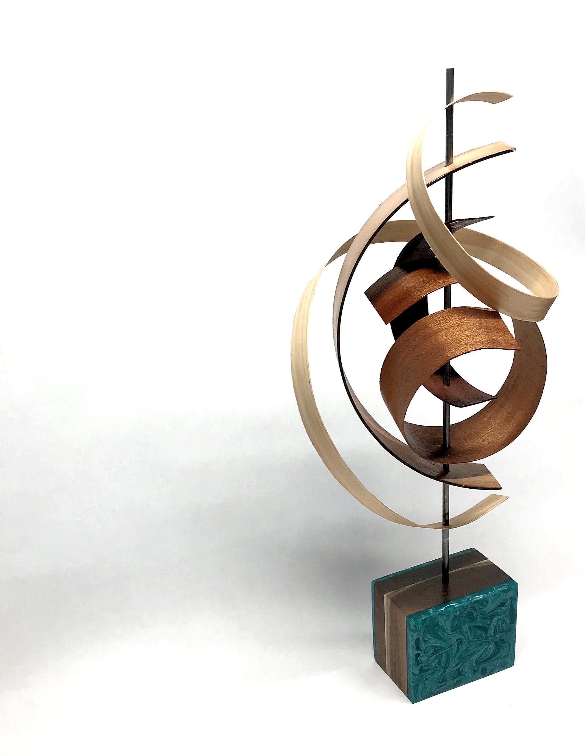 Mid-Century Modern Inspired Wood Sculpture, Contemporary, Jeff Linenkugel 4