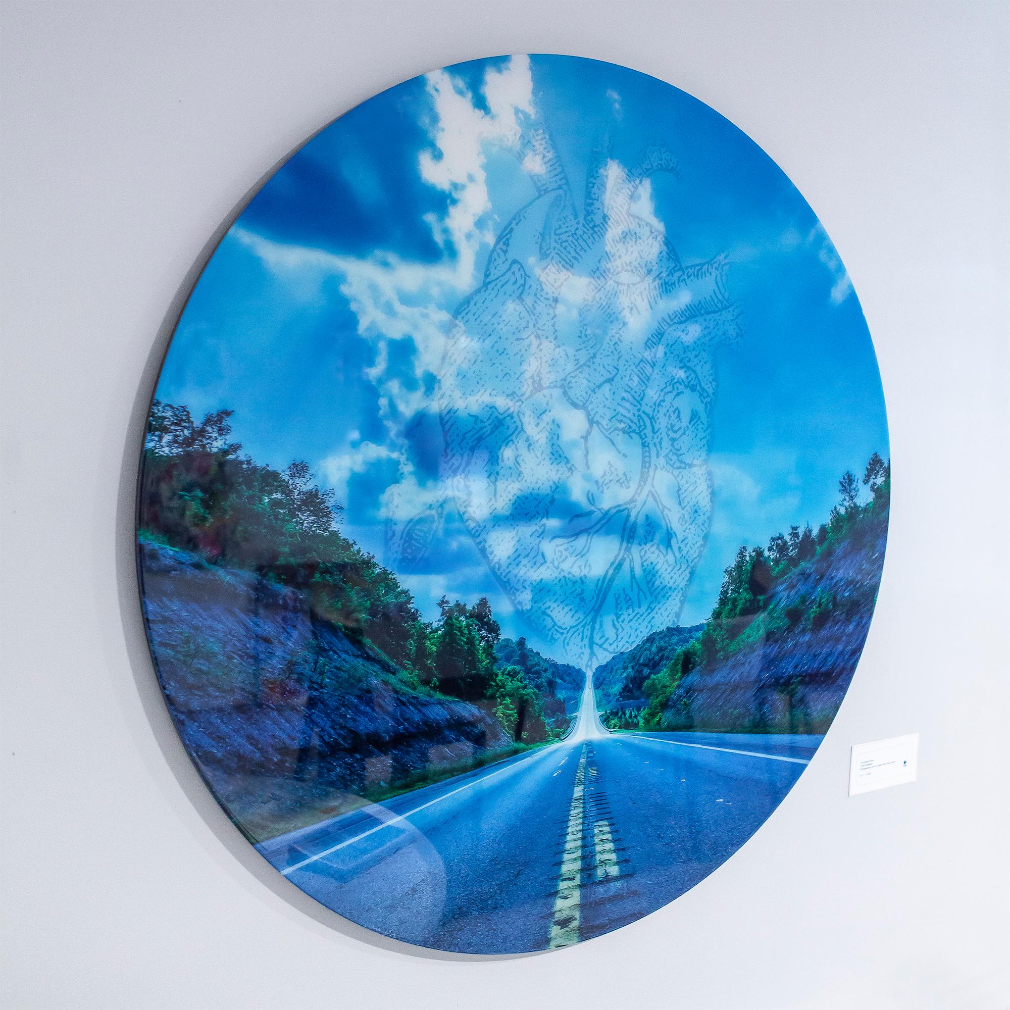 Photography Print on Metal, Landscape, Highway, Mixed Media, Collin R. For Sale 2