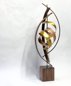 Original, Contemporary, Wood Metal Sculpture, Mid-Century Modern Inspired Art
