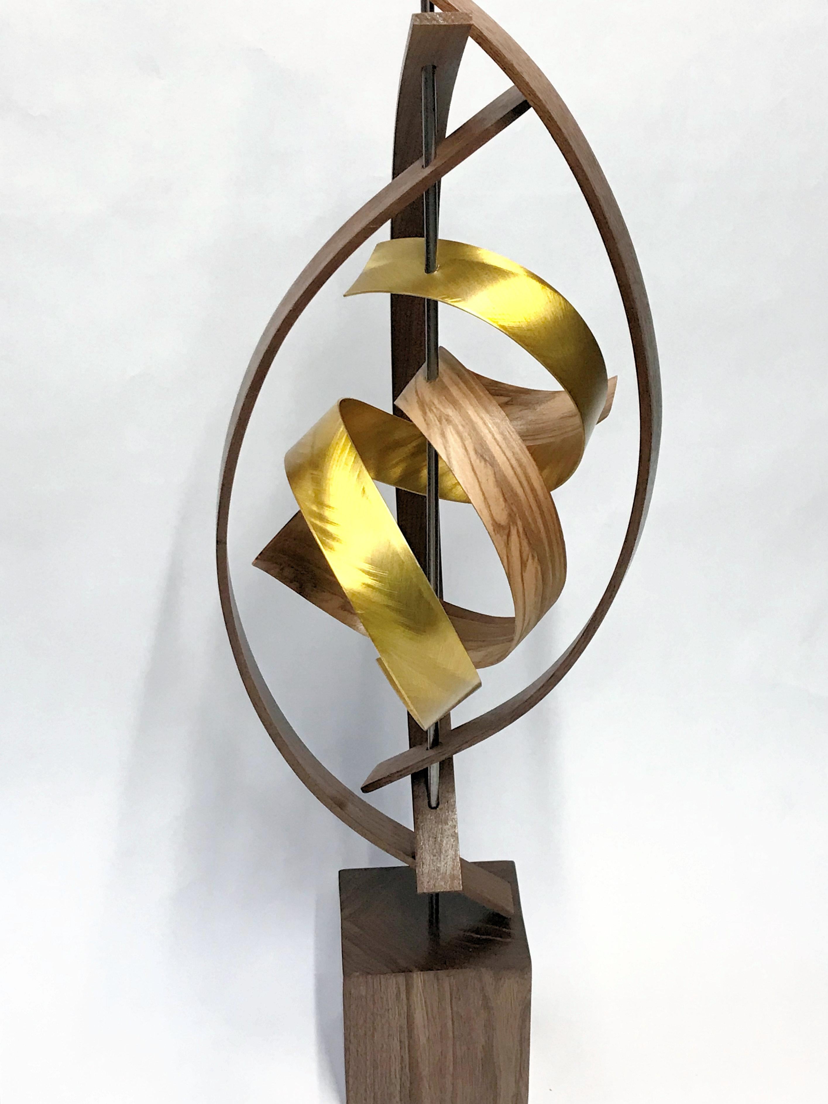 mid century metal sculpture