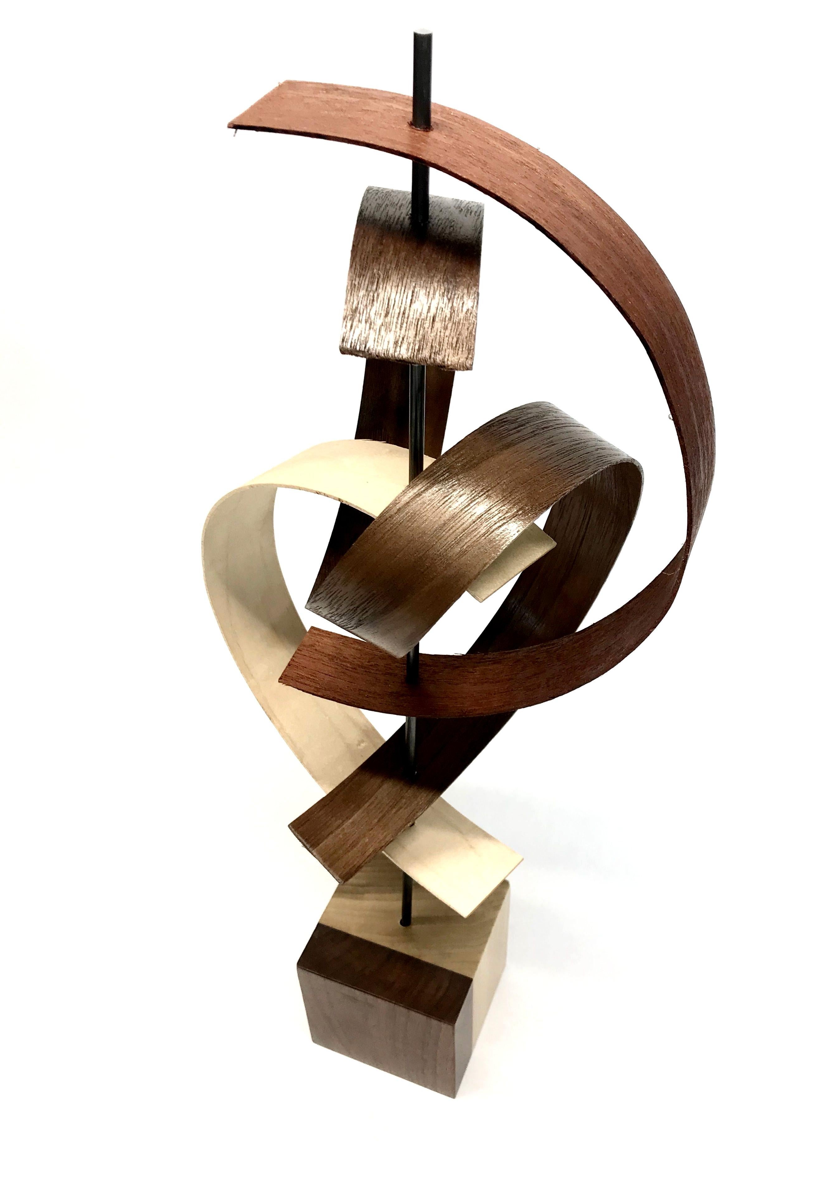 Mid-Century Modern Inspired Contemporary Wood Sculpture by Jeff L. 1