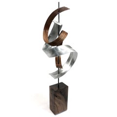 Wood Sculpture, Mid-Century Modern Inspired, Contemporary Abstract, by Jeff L.,