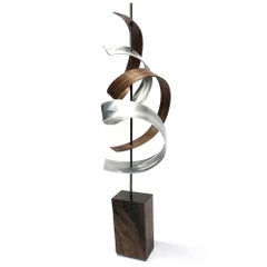 Wood Sculpture, Mid-Century Modern Inspired, Contemporary Abstract, by Jeff L.,