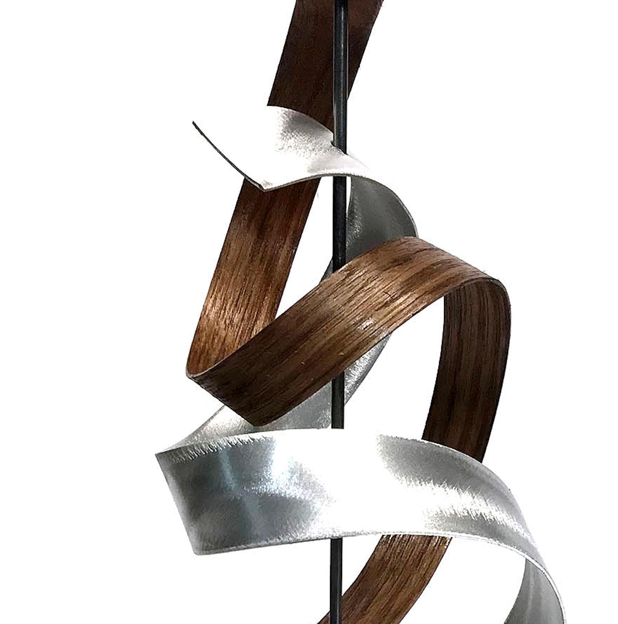 Wood Sculpture, Mid-Century Modern Inspired, Contemporary Abstract, by Jeff L., For Sale 1