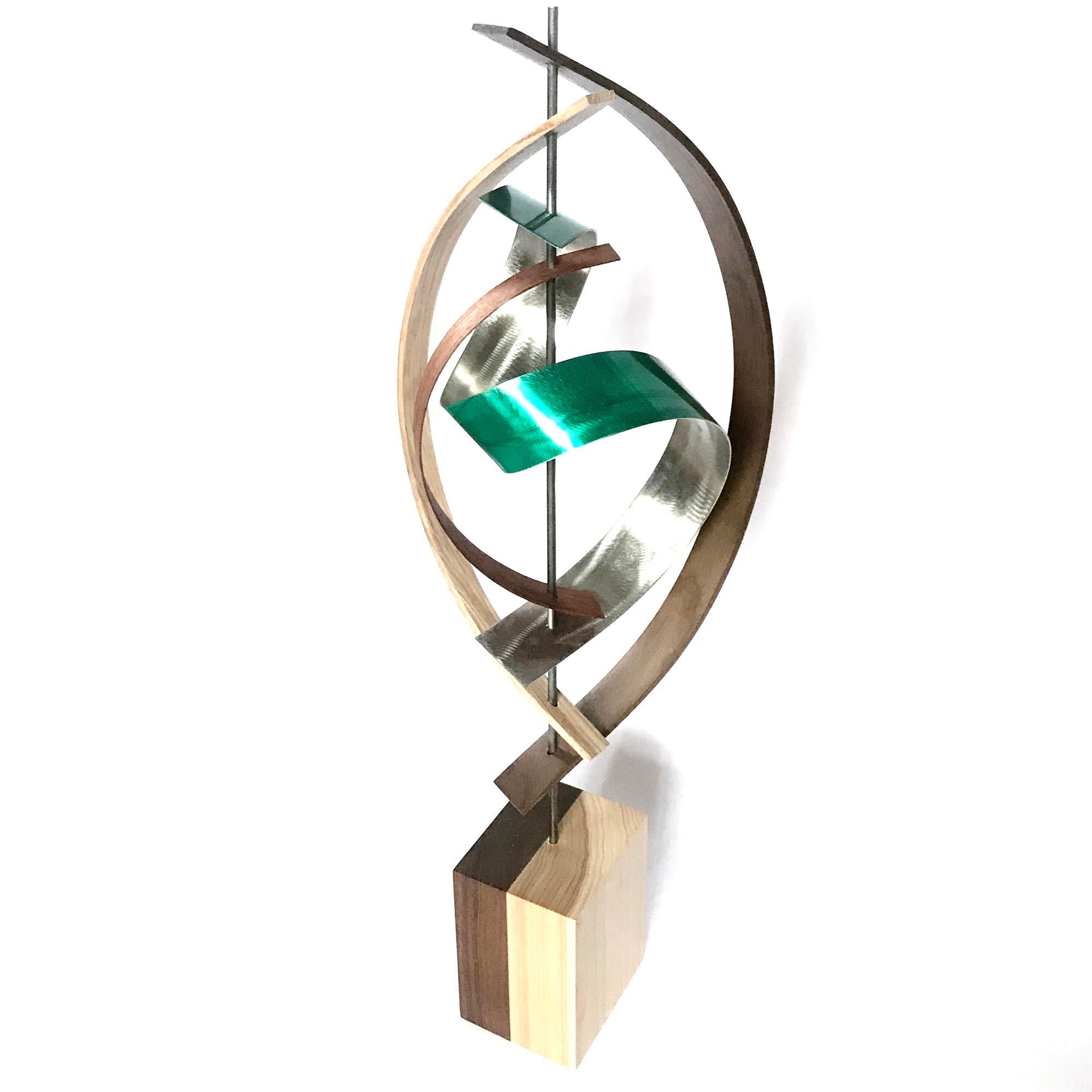 Mid-Century Modern Inspired,  Contemporary Wood Metal Sculpture, by Jeff L. 2