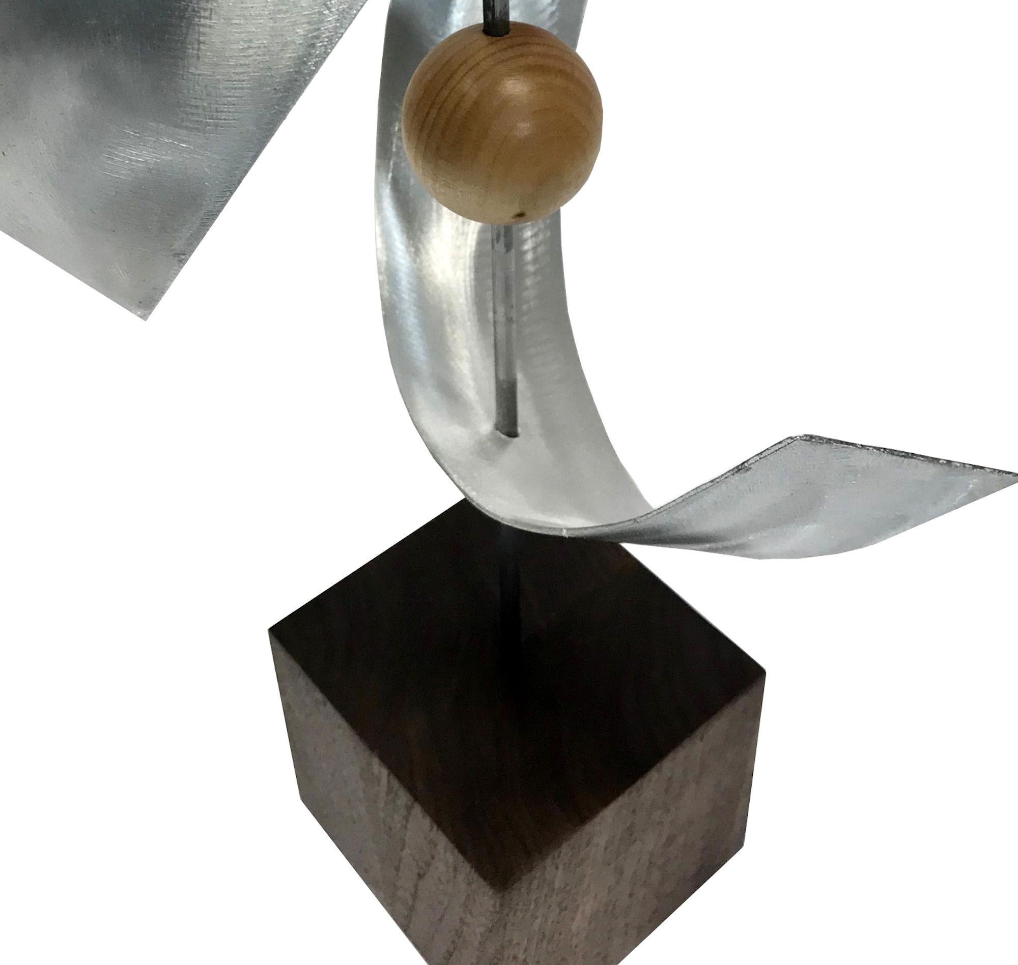 Description:  This sculpture consists of bent aluminum, 3/16