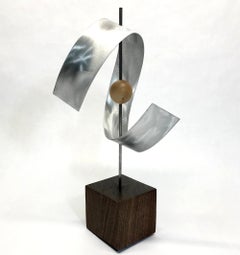 Wood and Metal Sculpture by Jeff L., Contemporary Mid-Century Modern Inspired 