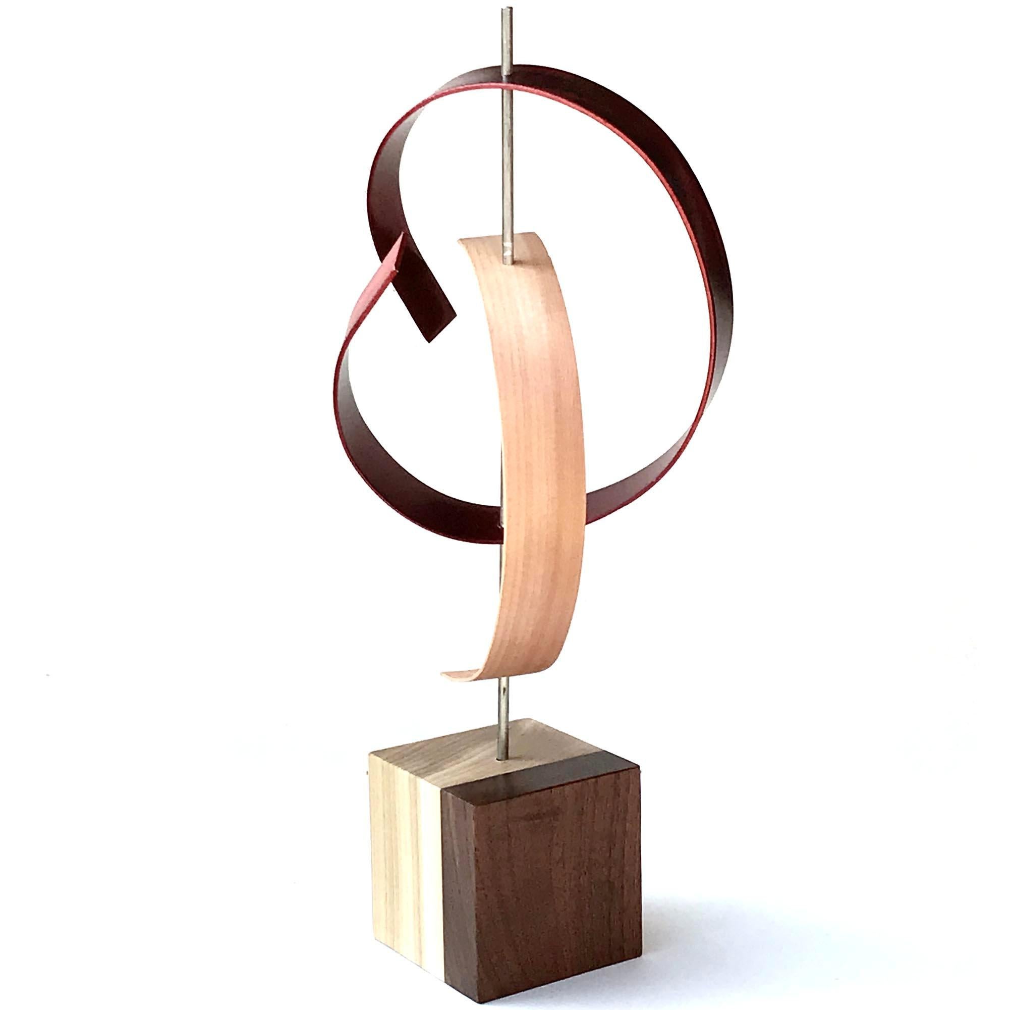 Contemporary Wood and Metal Sculpture, Mid-Century Modern Inspired by Jeff L., For Sale 1