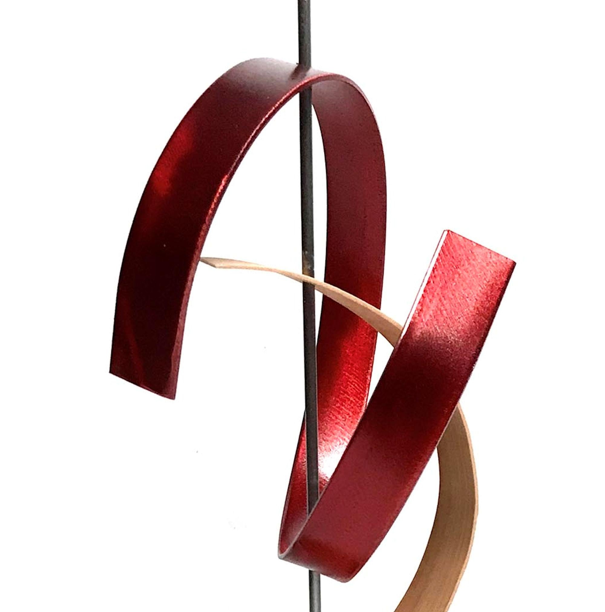 Contemporary Wood and Metal Sculpture, Mid-Century Modern Inspired by Jeff L., For Sale 2