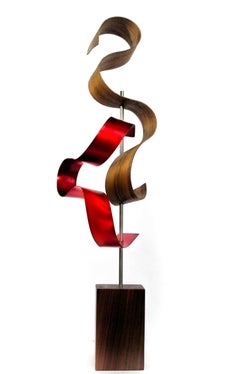 Mid-Century Modern Inspired, Contemporary Wood and Metal Sculpture, by Jeff L.