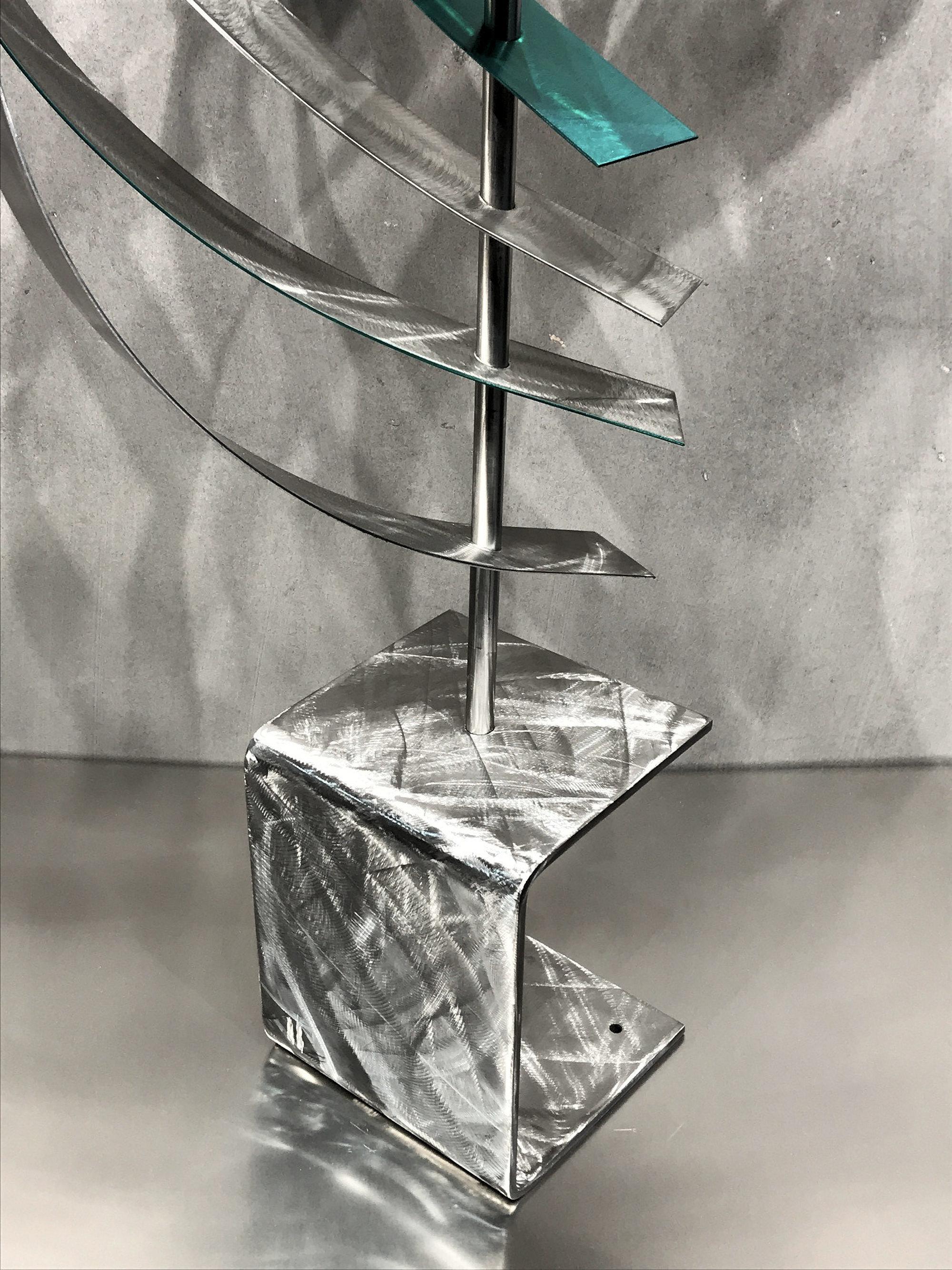 Modern Contemporary Metal Sculpture, Mid-Century Inspired Metal Art, by Jeff L. 3