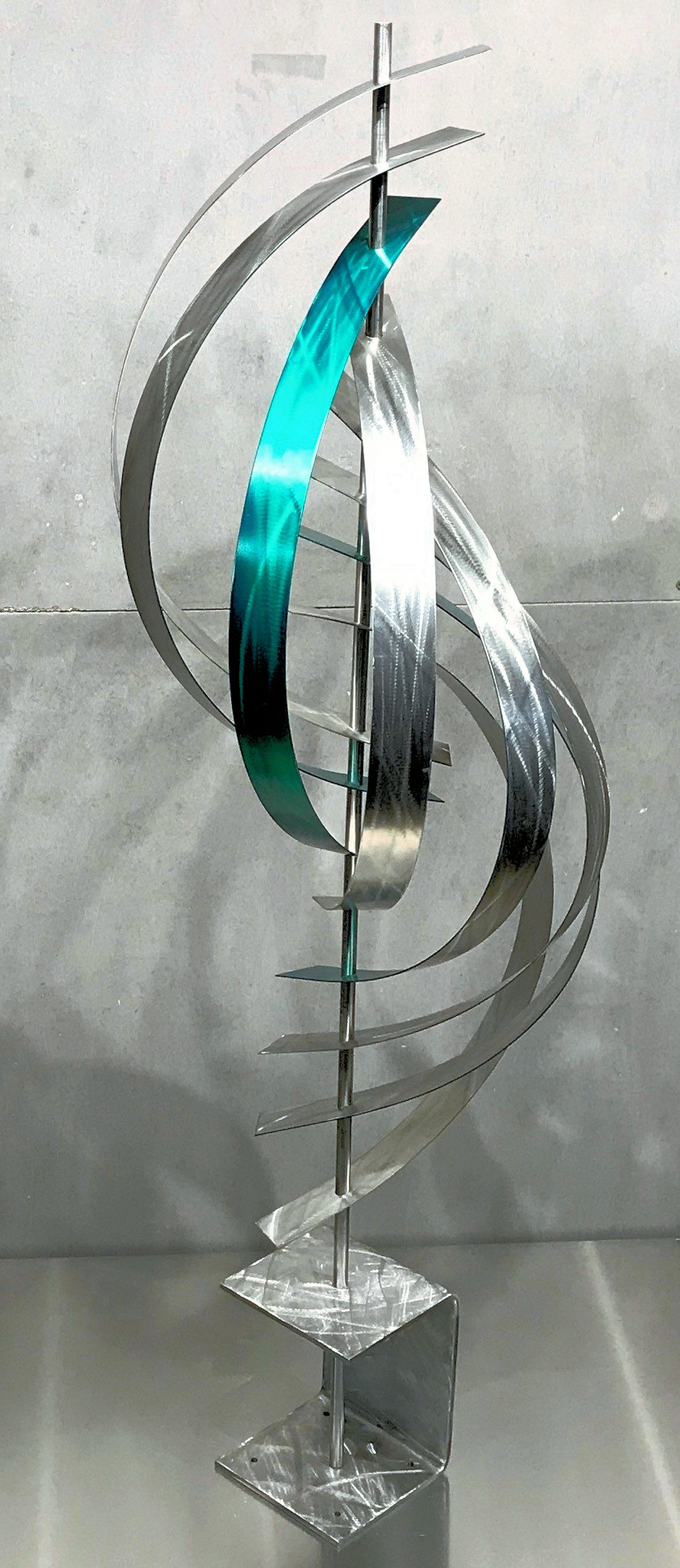 Modern Contemporary Metal Sculpture, Mid-Century Inspired Metal Art, by Jeff L. 2