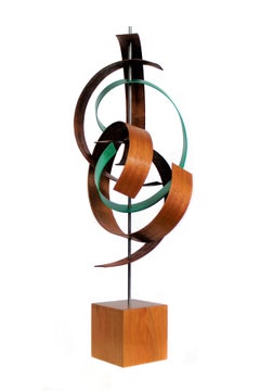 Mid-Century Modern Inspired,  Contemporary Wood and Metal Sculpture, by Jeff L.