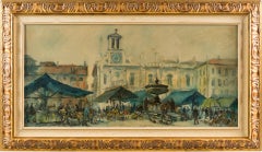 20th century Italian landscape painting - View of Udine - Oil on canvas Italy